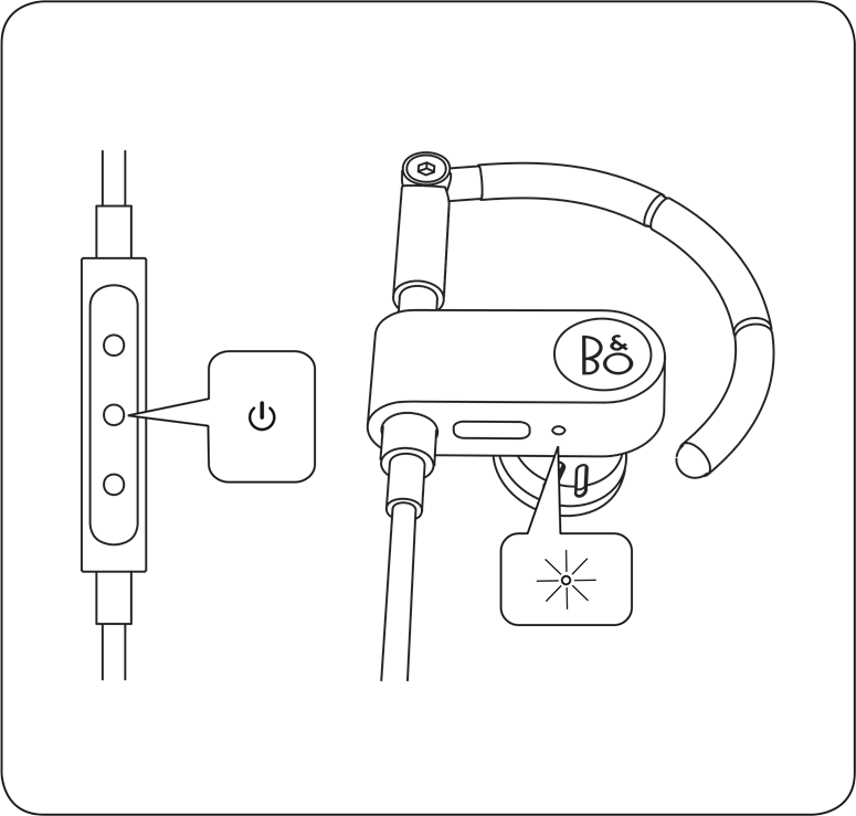 Para encender los auriculares