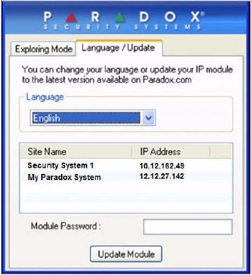 Actualizaci&oacute;n del Firmware y del Idioma - Paso 1