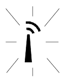 Cuando el s&iacute;mbolo de la antena parpadea, se est&aacute; llevando a cabo una recepci&oacute;n