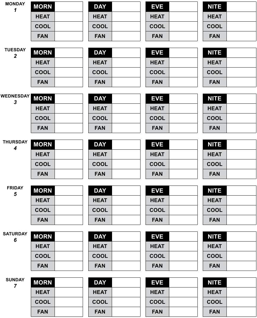 Horario del Programa Personal
