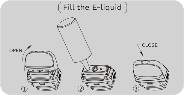 INSTRUCCIONES DE USO - Paso 2 - Llenar el E-l&iacute;quido