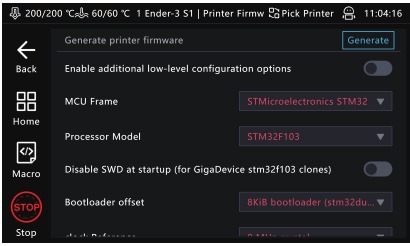 Configurar el firmware - Paso 1