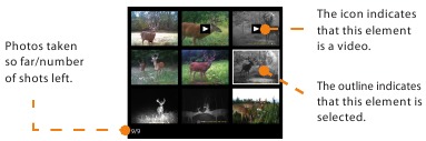 Gesti&oacute;n de las fotos mediante la pantalla de visualizaci&oacute;n de una c&aacute;mara