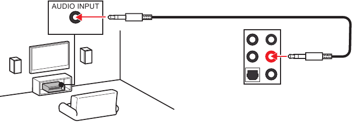 Diagrama de tomas de audio para altavoces est&eacute;reo