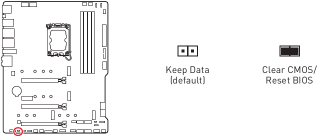 JBAT1: Jumper Clear CMOS (Restablecer BIOS)
