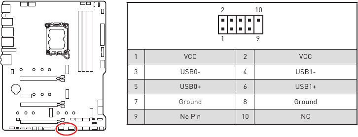 JUSB1~2: Conectores USB 2.0