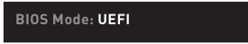 Modo BIOS: UEFI