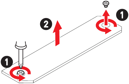 Instalaci&oacute;n del m&oacute;dulo M.2 en la ranura M2_2 - Paso 1