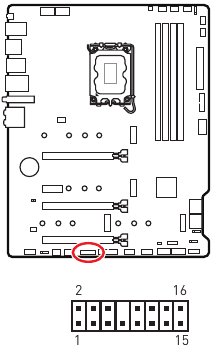 Conector de la tarjeta adicional Thunderbolt I/O
