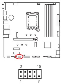 Conector de puerto serie JCOM1