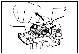 Gu&iacute;a del impulsor y pestillo de la grapadora