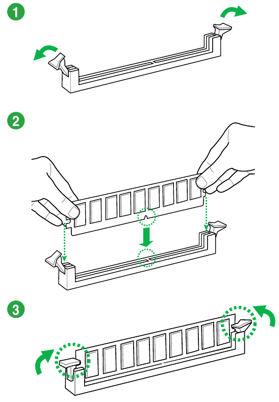 Instalaci&oacute;n de un DIMM