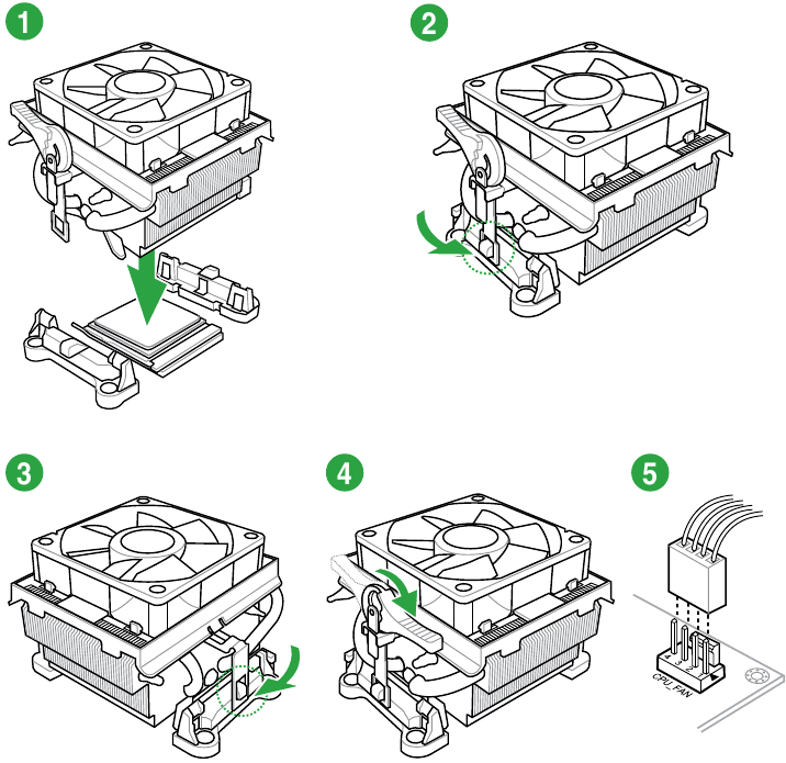 Para instalar el disipador t&eacute;rmico y el ventilador de la APU