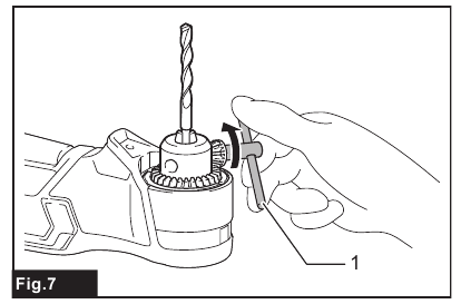 Instalaci&oacute;n o extracci&oacute;n de la broca - Paso 1