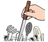 Cesta de cubiertos
