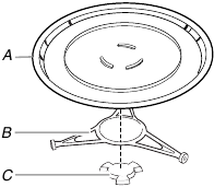 Plato giratorio, soporte, buje