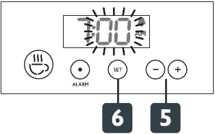 Ajuste de la hora de la alarma - Paso 4