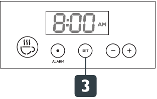 Ajuste del reloj - Paso 3