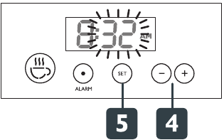 Ajuste del reloj - Paso 4