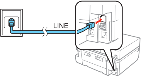 Conectar la l&iacute;nea de fax (XP-810)