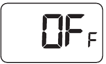 Pantalla del termostato que muestra OFF