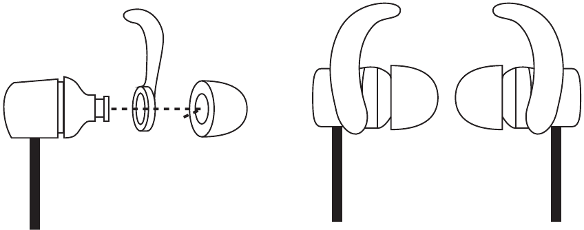 Cambiando los auriculares y los soportes intrauditivos