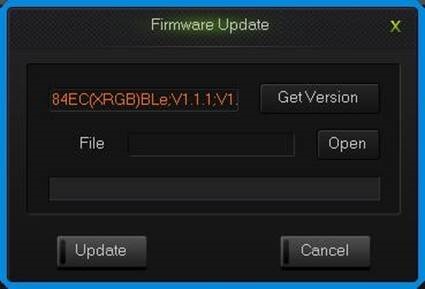 Interfaz de actualizaci&oacute;n del firmware del teclado
