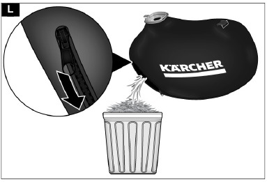 Vaciar la bolsa de recolecci&oacute;n