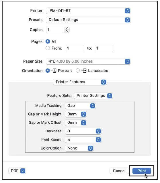 macOS - Configuraci&oacute;n de la impresora - Paso 11