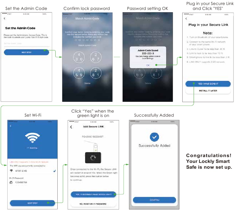 Conexi&oacute;n de su Lockly Smart Safe - Paso 2