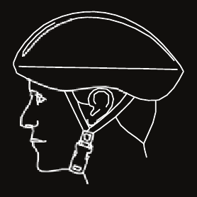 Aseg&uacute;rese de que su casco cubre su frente.