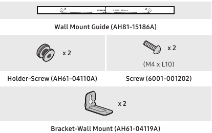 Componentes del soporte de pared