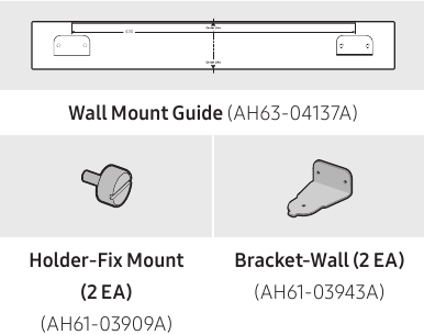 Componentes del soporte de pared