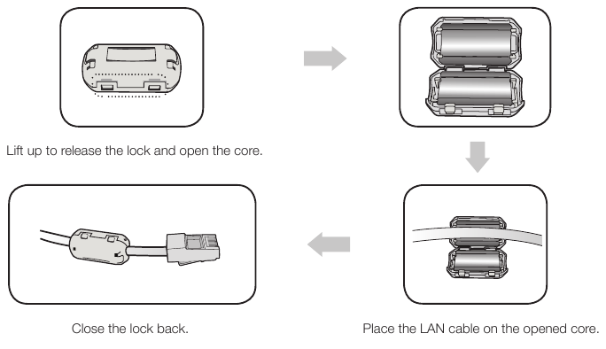 INSTALACI&Oacute;N DEL N&Uacute;CLEO DE FERRITA EN EL CABLE LAN