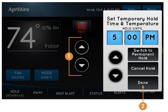 CAMBIAR EL PUNTO DE AJUSTE DE TEMPERATURA 