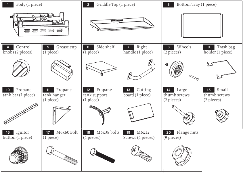 LISTA DE PIEZAS