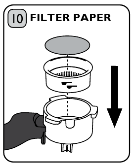 Utilice papeles de filtro para evitar la obstrucci&oacute;n del filtro.