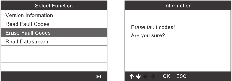 Borrar c&oacute;digos de error - Paso 1