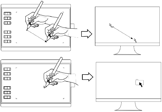 Usando el l&aacute;piz - Paso 1 - Posicionar el cursor