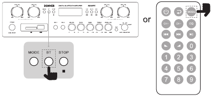 Funcionamiento del modo Bluetooth - Paso 1 - Seleccionar el modo BT