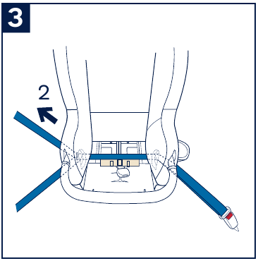 Uso del cintur&oacute;n de hombro en la configuraci&oacute;n orientada hacia atr&aacute;s - Paso 3