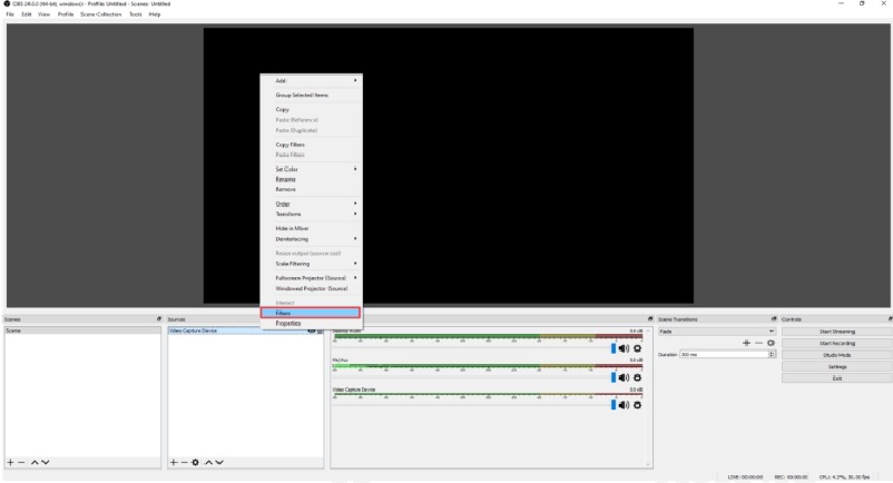 Para configurar el retraso del v&iacute;deo - Paso 1