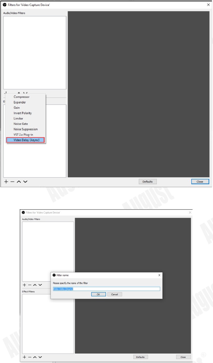 Para configurar el retraso del v&iacute;deo - Paso 2