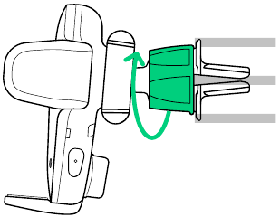 Instalaci&oacute;n del soporte en la rejilla de ventilaci&oacute;n - Paso 3