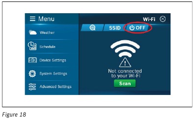 Ajustes del dispositivo - Paso 3 - Wi-Fi activado/desactivado
