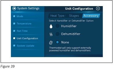 Configuraci&oacute;n de la unidad - Paso 3 - Control del humidificador