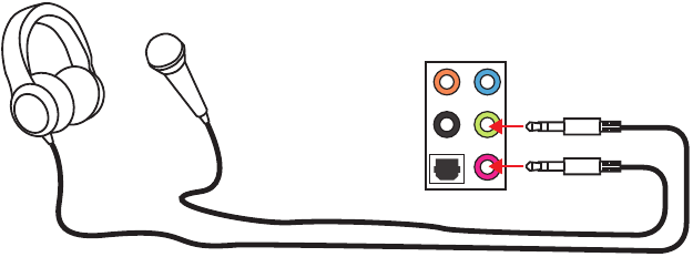 Conectores de audio para la conexi&oacute;n de auriculares y micr&oacute;fono