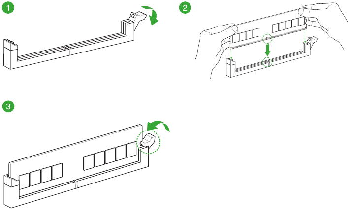 Instalaci&oacute;n de un DIMM