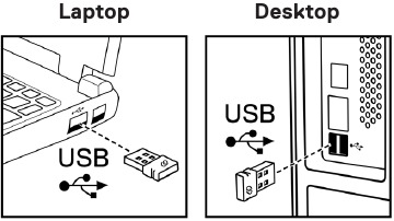 Emparejamiento de la unidad mediante el adaptador USB: paso 1