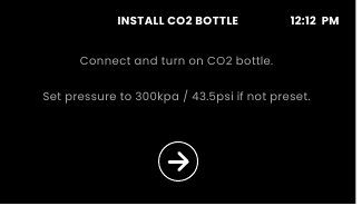 Descarga del tanque - Paso 3 - Establecer la presi&oacute;n en el cilindro de CO2